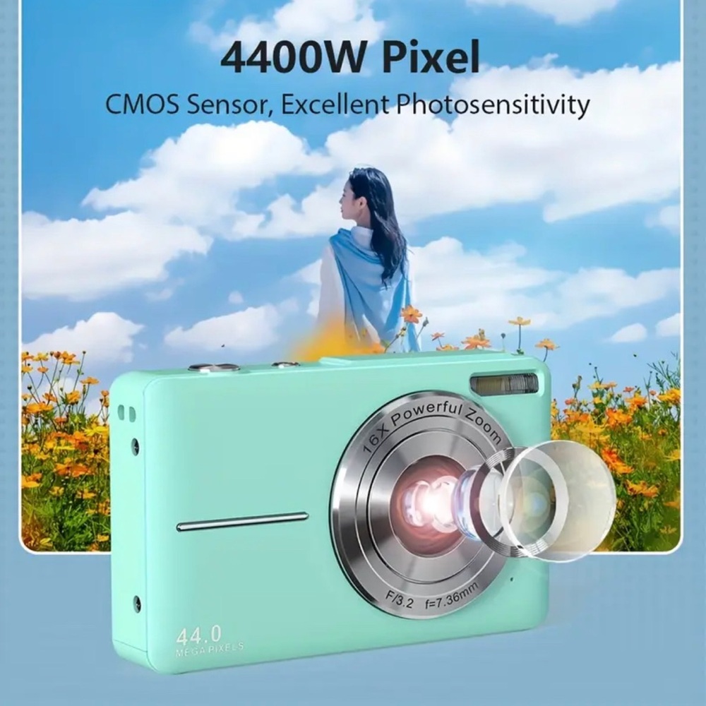 NEW Student Digital Camera 16X Zoom 2.4 Inch Screen Student Mini Digital Camera - Picture 8 of 9